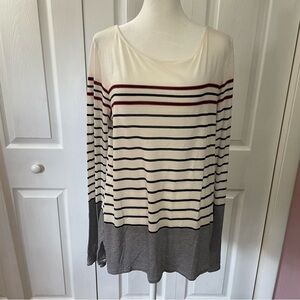 Vince Brand Striped Pima Cotton Blend top in SZ Large